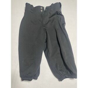 Kids Baseball Softball Pants Black Youth Athletic Game Pants elastic cuffs
